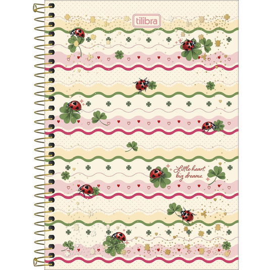 Caderno Espiral Capa Dura Tilibra Scarlet 1/4 - 80 Folhas