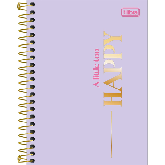 Caderneta Espiral Capa Dura Tilibra Happy 1/8 - 80 Folhas