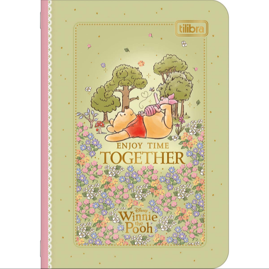 Kit com 4 Cadernetas Flexíveis Mini Tilibra Pooh - 32 Folhas