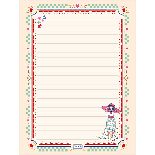 Papel de Carta Doggy Tilibra - 48 Folhas