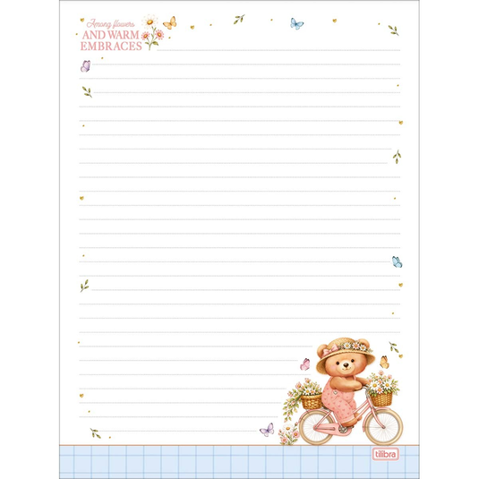Papel de Carta Love Bears Tilibra - 48 Folhas