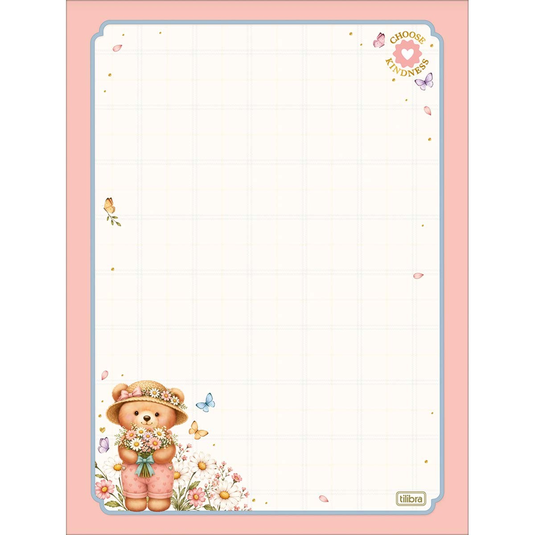 Papel de Carta Love Bears Tilibra - 48 Folhas