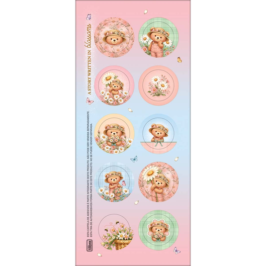 Papel de Carta com Envelope Tilibra Love Bears