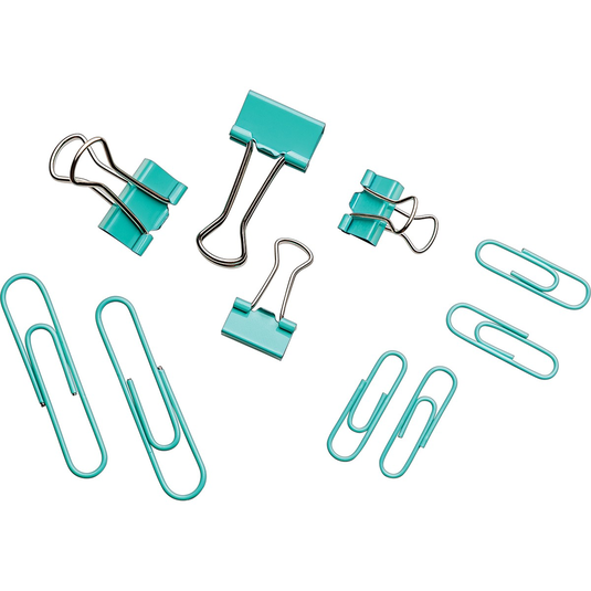 Kit Tilibra Aqua com Clipes e Prendedores de Papel