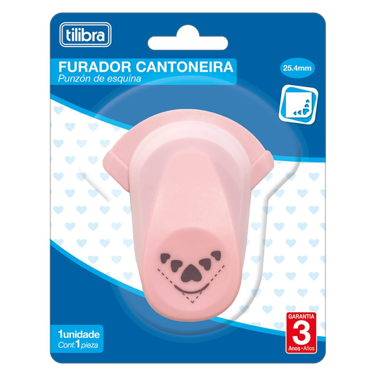 Furador de Canto Tilibra Coração 25 mm