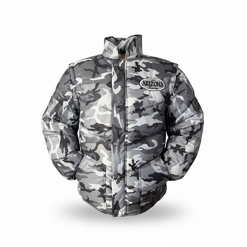 JAQUETA ARIZONA RACING CAMUFLADA TRADICIONAL CINZA