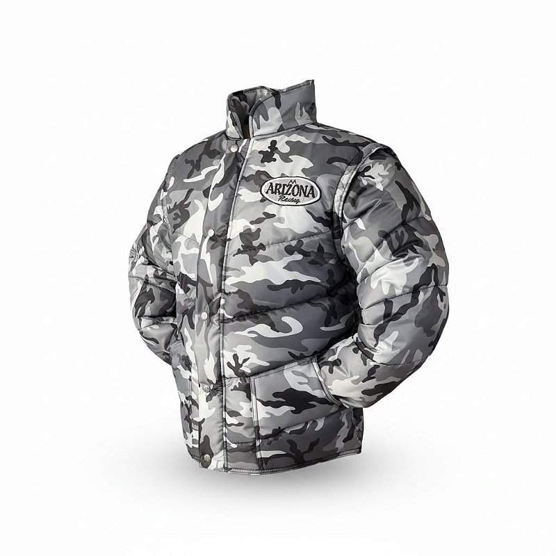 JAQUETA ARIZONA RACING CAMUFLADA TRADICIONAL CINZA