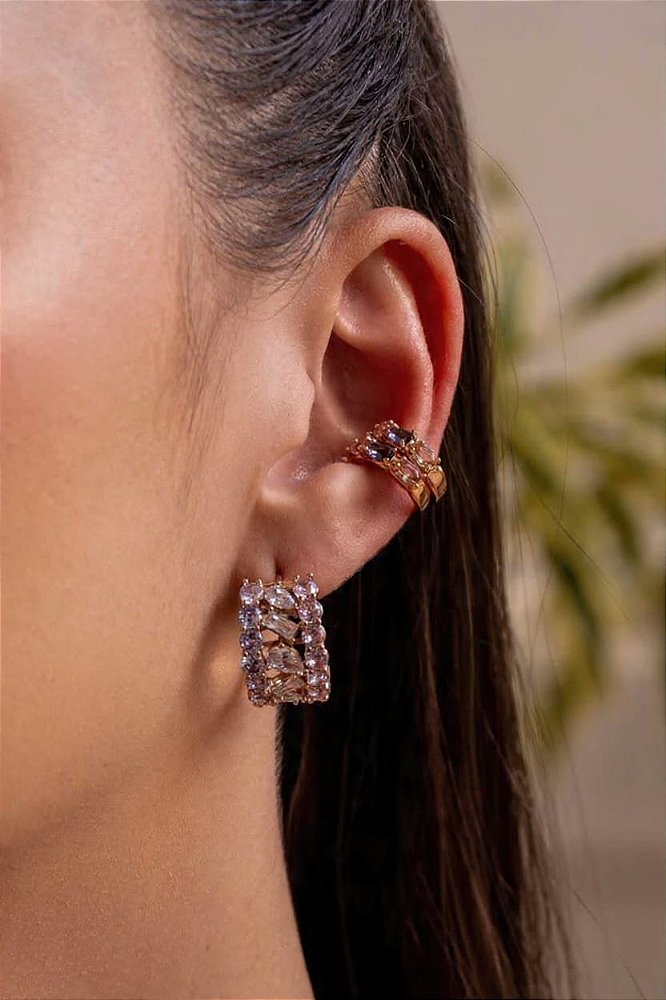 Piercing fake 3 zircôniasovais colours