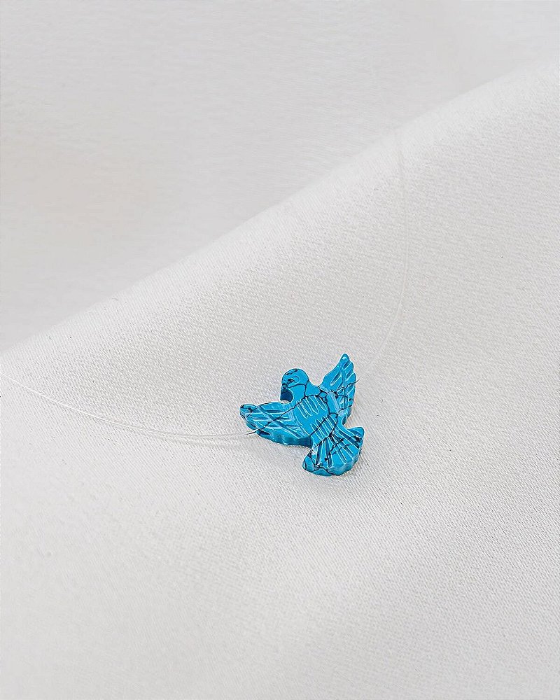 Choker Nylon Espírito Santo Madrepérola Turquesa