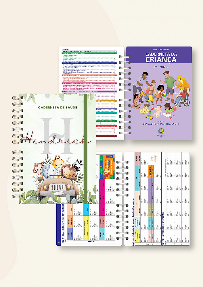 Caderneta de saúde Personalizada (Arte sob medida) - Edição completa