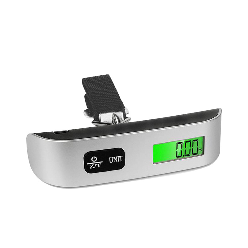 Balança portátil display digital lcd 110lb/50kg bagagem eletrônica suspensa mala