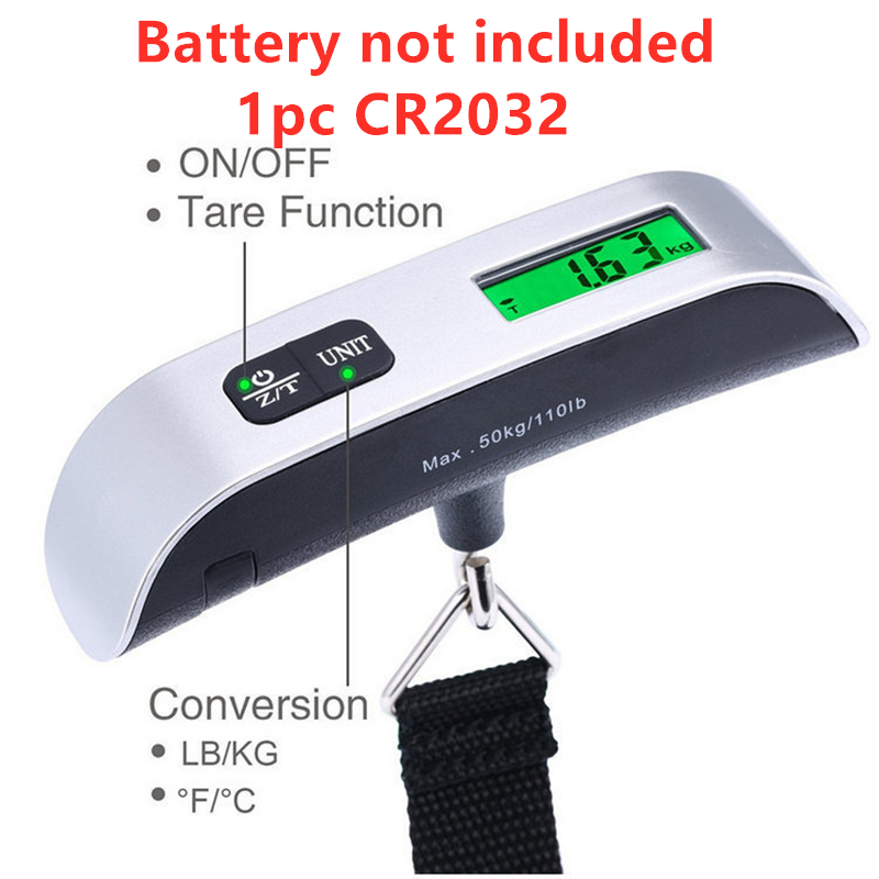 Balança portátil display digital lcd 110lb/50kg bagagem eletrônica suspensa mala