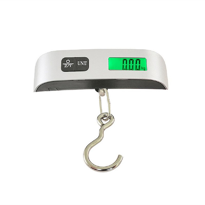 Balança portátil display digital lcd 110lb/50kg bagagem eletrônica suspensa mala
