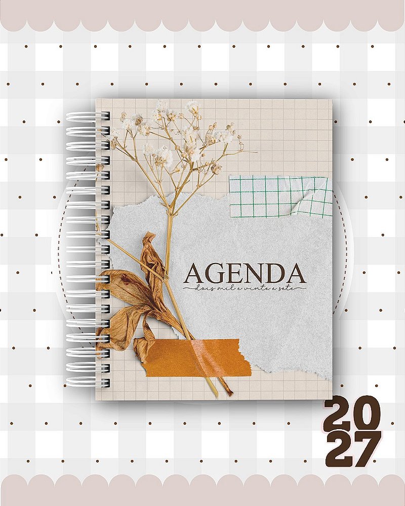Agenda Personalizada 400 Páginas 2027 - Coleção Delicada