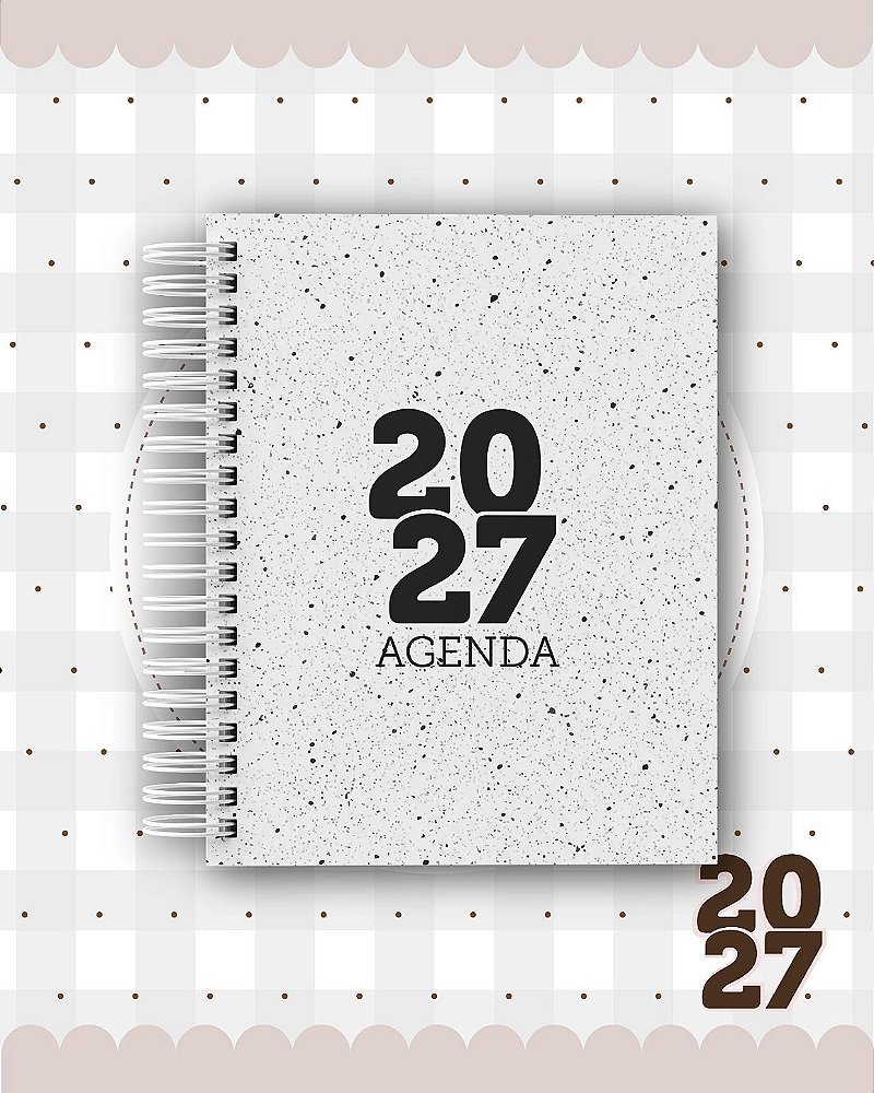 Agenda Personalizada 400 PÁGINAS 2027 - Coleção Delicada