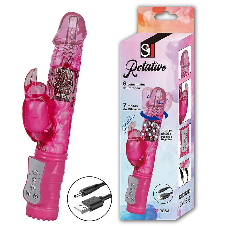 Vibrador Rotativo - 7 Vibrações com Rotação 360º - Recarregável - SI | Explore novas sensações