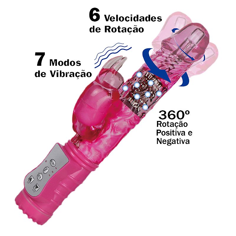 Vibrador Rotativo - 7 Vibrações com Rotação 360º - Recarregável - SI | Explore novas sensações