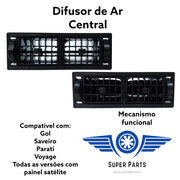Difusor de Ar Central Gol Saveiro Voyage Parati - linha quadrado G1