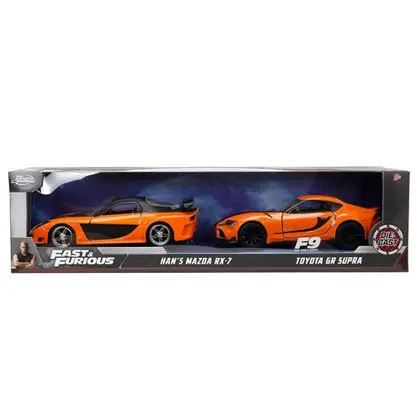 Kit 2 Miniaturas Mazda RX-7 e Toyota GR Supra - Han - Velozes e Furiosos