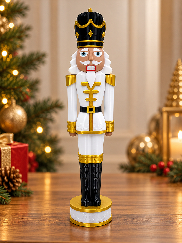 Quebra-Nozes Decorativo Natalino 38cm Produzido em 3D