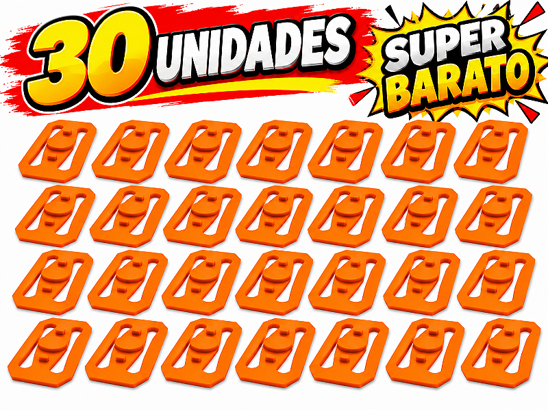 Kit 30 Conectores laranja para Pista Hot Wheels Compatível Impressão 3D