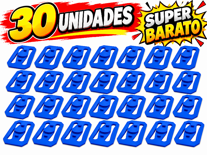 Kit 30 Conectores azul para Pista Hot Wheels Compatível Impressão 3D