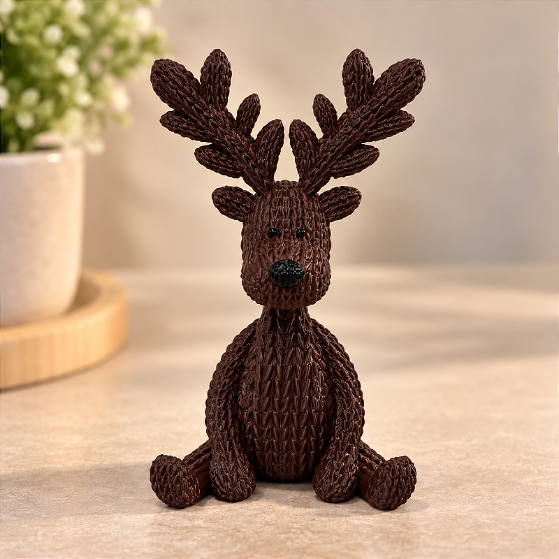 Rena Decorativa Estilo Crochê tricô Estilo Amigurumi em Impressão 3D – Decoração Natalina