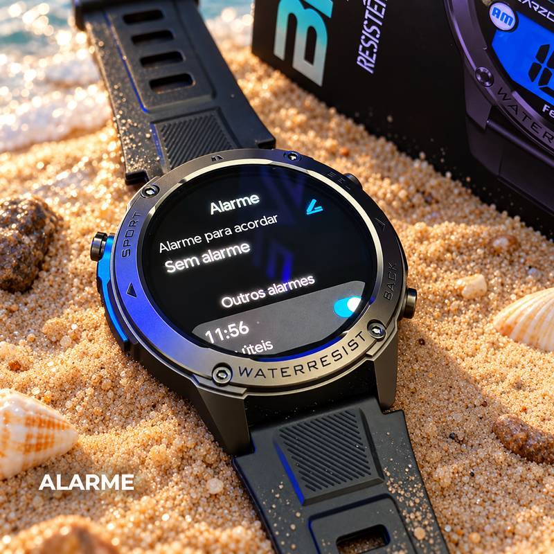 Smartwatch Wearzone BRAVE AMOLED 1,43” GPS Dual-Band L1+L5, 170+ Modos Esportivos, 5 ATM e IP69K
