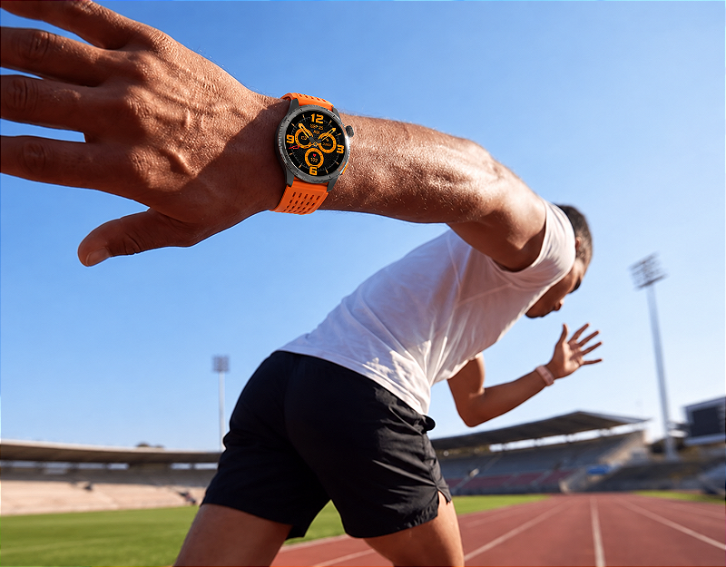 Smartwatch Wearzone KRON AMOLED com GPS Integrado, Chamadas Bluetooth, 3 ATM e Pulseira de Silicone