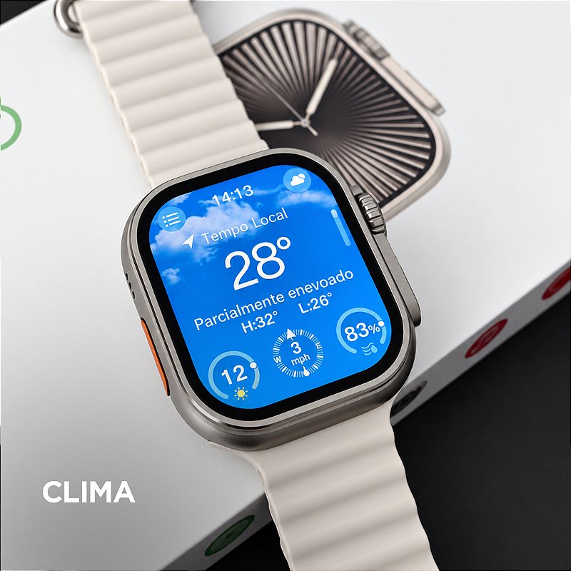 Smartwatch Microwear Ultra U3W 49mm Tela HD 2,2”, 1GB de Memória, WhatsApp por Voz e IP68