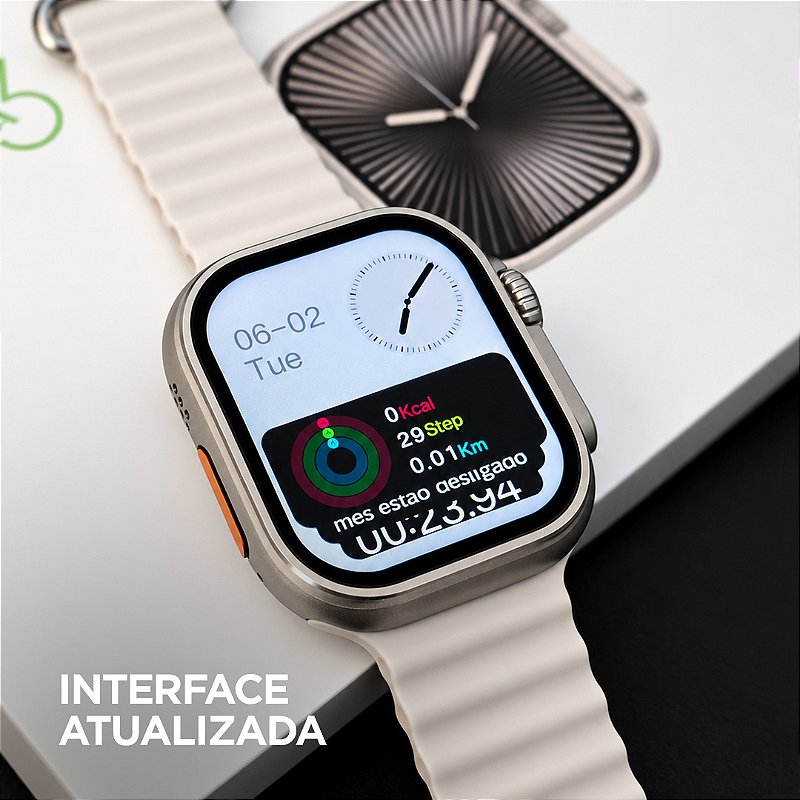 Smartwatch Microwear Ultra U3W 49mm Tela HD 2,2”, 1GB de Memória, WhatsApp por Voz e IP68