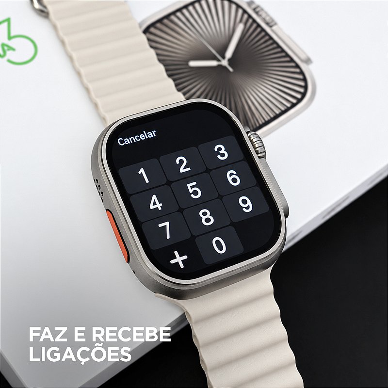 Smartwatch Microwear Ultra U3W 49mm Tela HD 2,2”, 1GB de Memória, WhatsApp por Voz e IP68