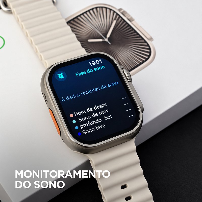 Smartwatch Microwear Ultra U3W 49mm Tela HD 2,2”, 1GB de Memória, WhatsApp por Voz e IP68