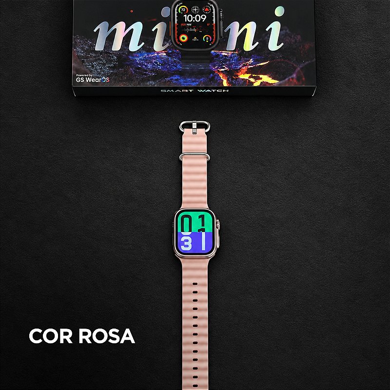 Smartwatch GS10 Ultra Mini 41mm GSWEAR – Série 10, Chamadas Bluetooth e Tela TFT