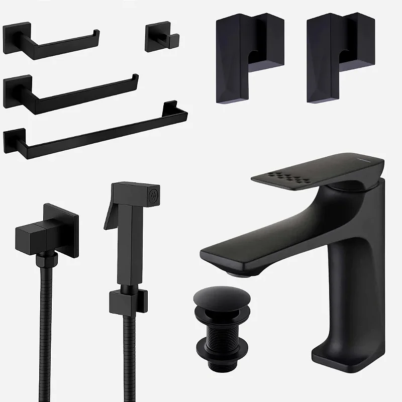 Hídrica Kit Metais Banheiro Diamond Signature 9 Peças