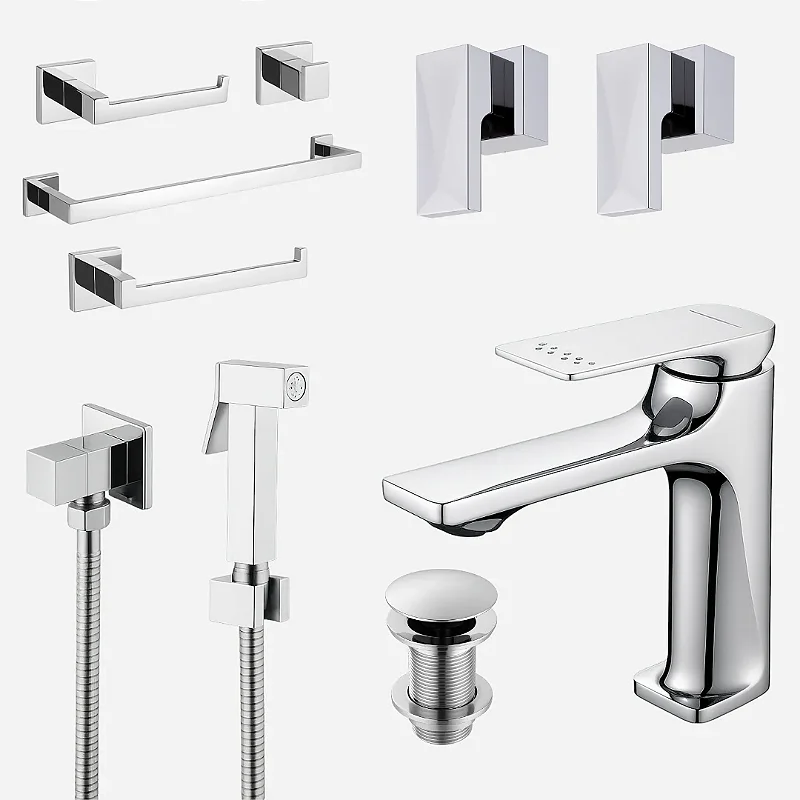 Hídrica Kit Metais Banheiro Diamond Signature 9 Peças