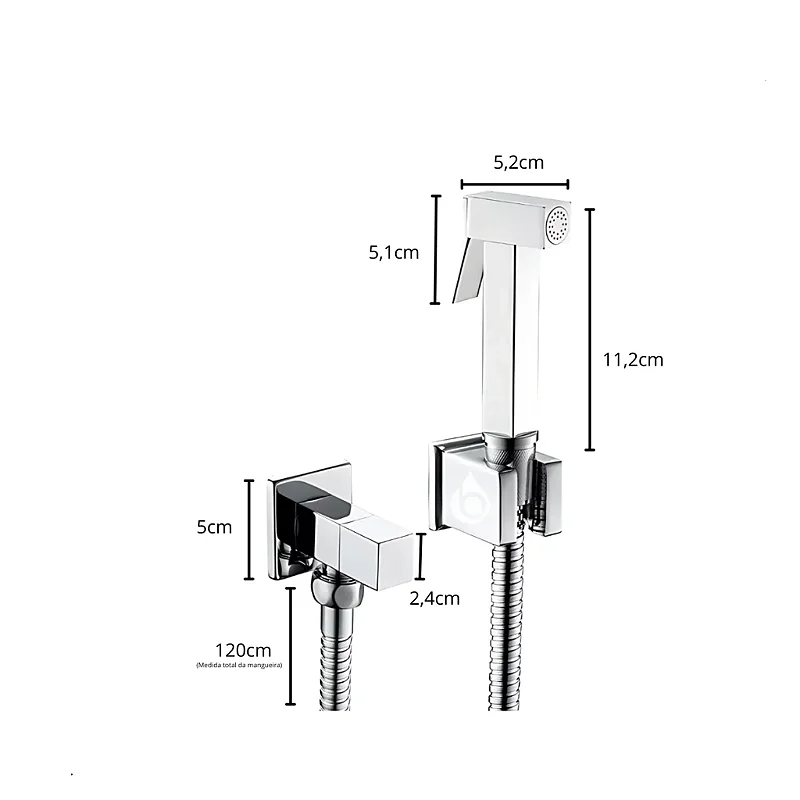 Hídrica Kit Metais Banheiro Diamond Signature 9 Peças