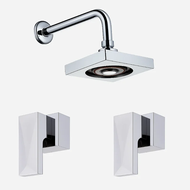 Hídrica Kit Ducha Autolimpante Square e Acabamentos Diamante