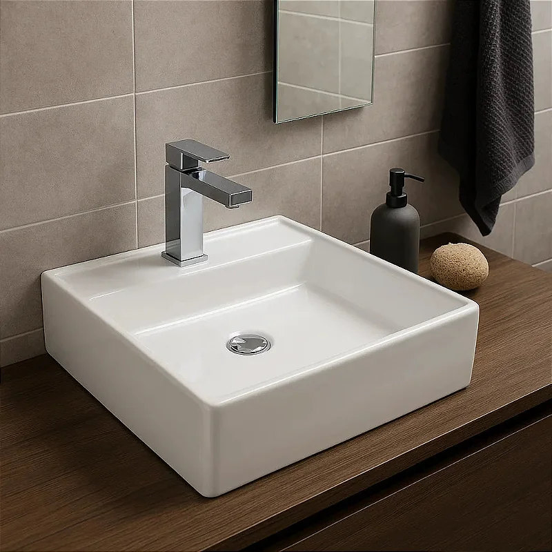 Movel do Brasil Cuba de Apoio Slim 44x44 Quadrada Branca