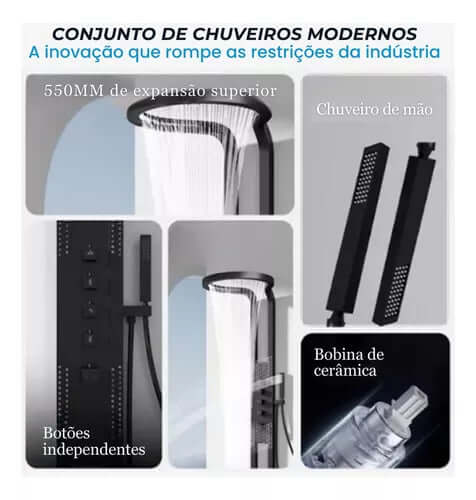 Hidrica Ducha Modular de Parede com Hidromassagem