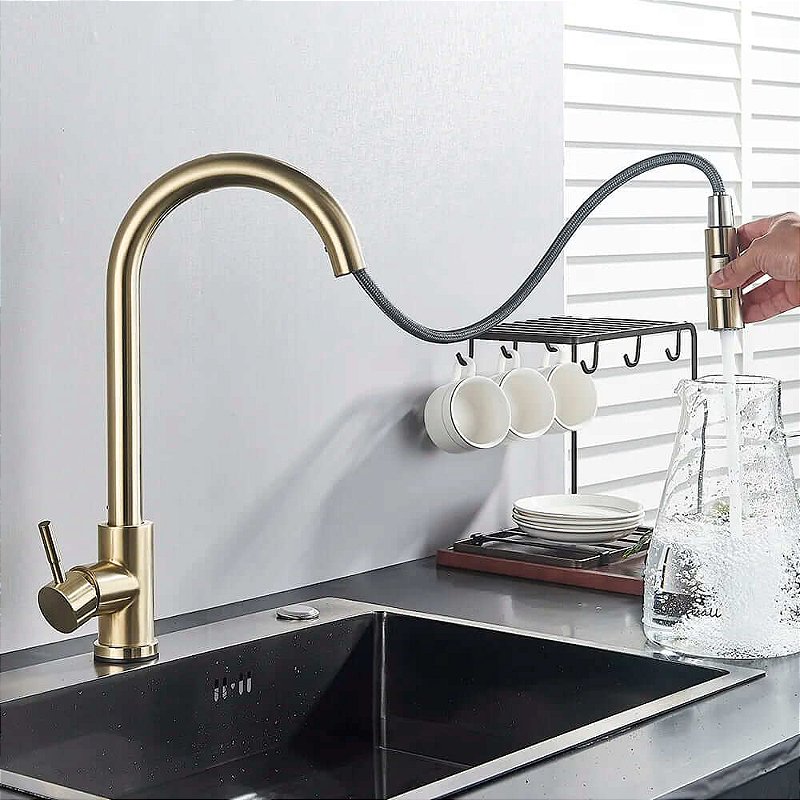 Hídrica Metais Torneira Gourmet com Sensor Touch Extensível