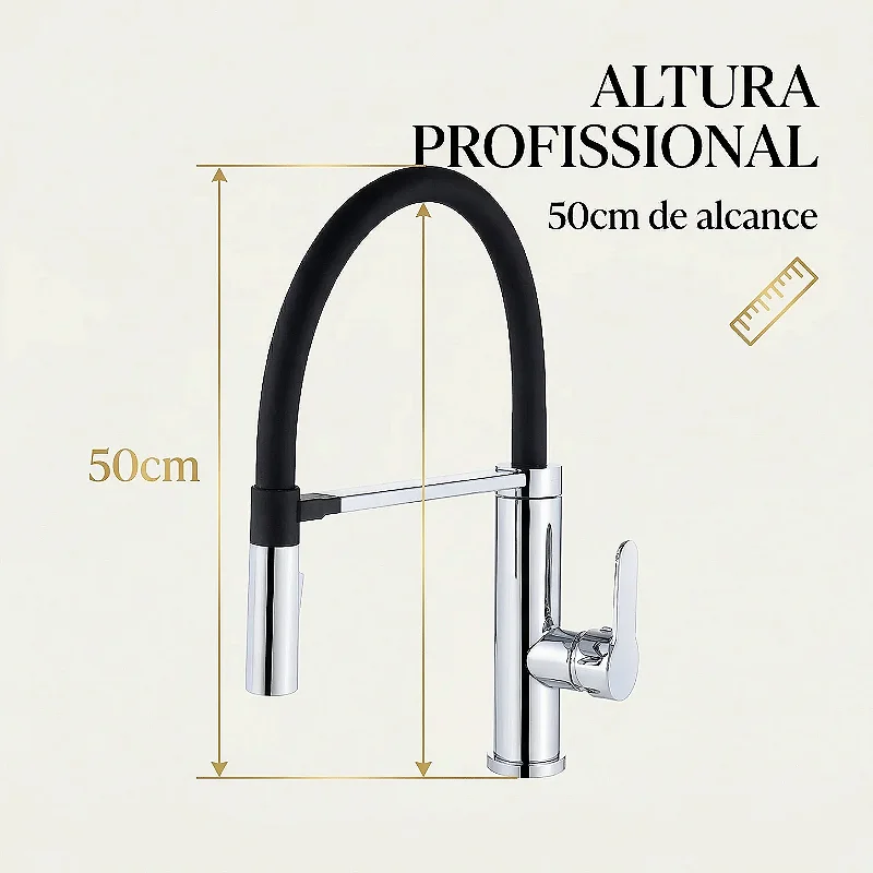 Hídrica Metais Torneira Gourmet Flex Monocomando