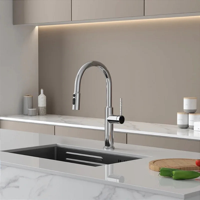 Hídrica Torneira Monocomando Cozinha Minimalista Extensível