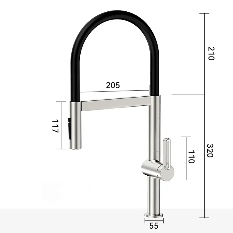 Hídrica Torneira Monocomando Gourmet Arqline Flexível