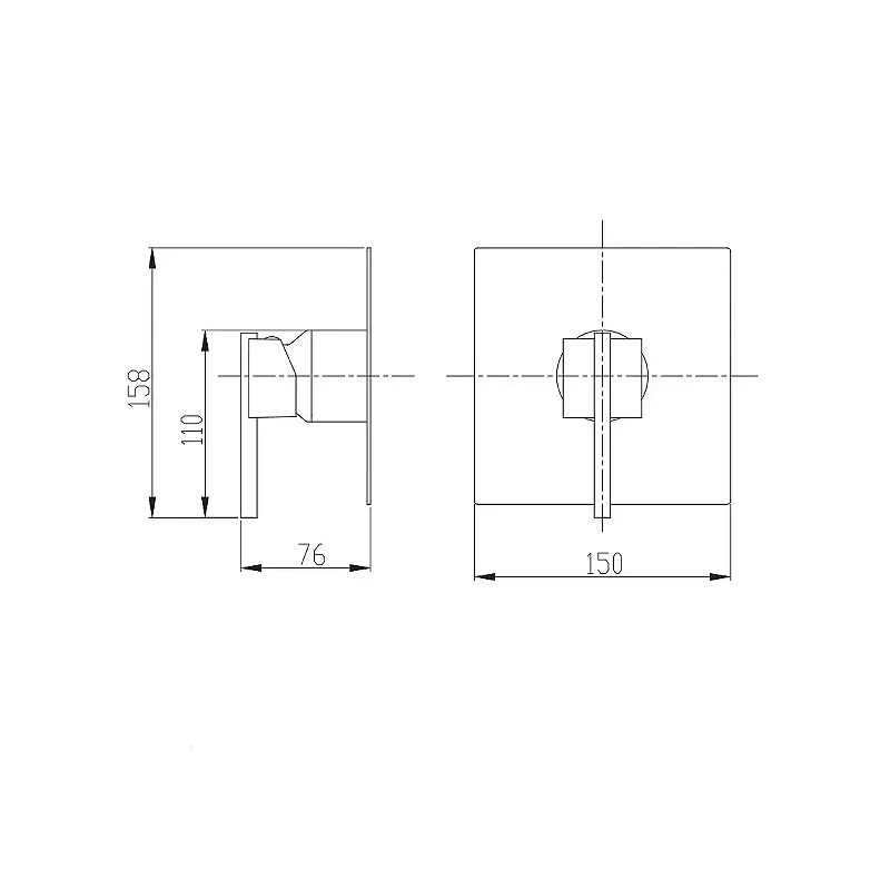 Fani Acabamento para Base Monocomando de Chuveiro Eros