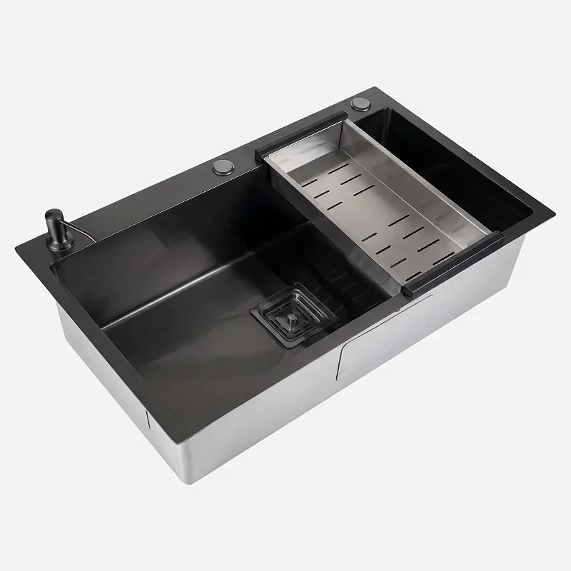 Hídrica Metais Cuba Gourmet Artisan 78x45 Inox 304 Preta