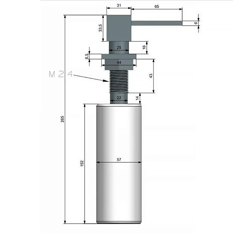 Móvel Dispenser de Detergente Embutido Lux 350ml