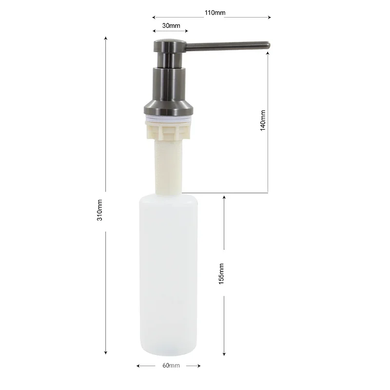 Hídrica Metais Dispenser Detergente Nias 350ml Inox 304
