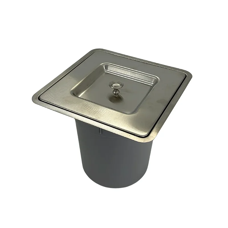 Hídrica Metais Lixeira de Embutir Quadrada Lux 5L Inox 304