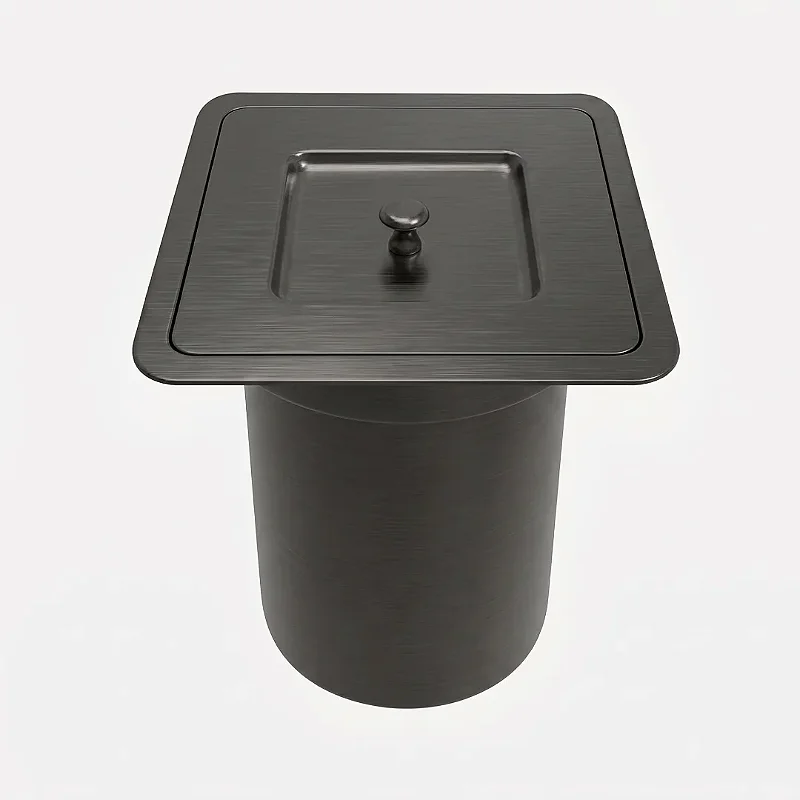 Hídrica Metais Lixeira de Embutir Quadrada Lux 5L Inox 304